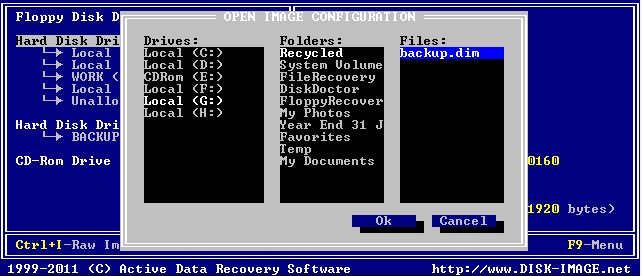 Active@ Disk Image for DOS. Disk Image restoration 2