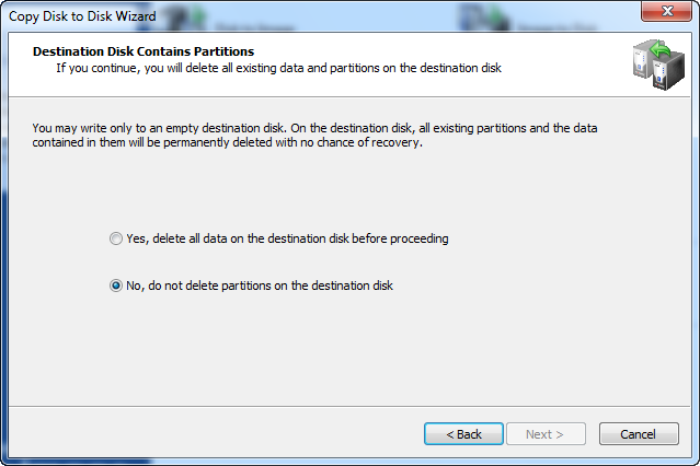 Destination Disk Contains Partitions Disk Image.Destination Disk Contains Partitions